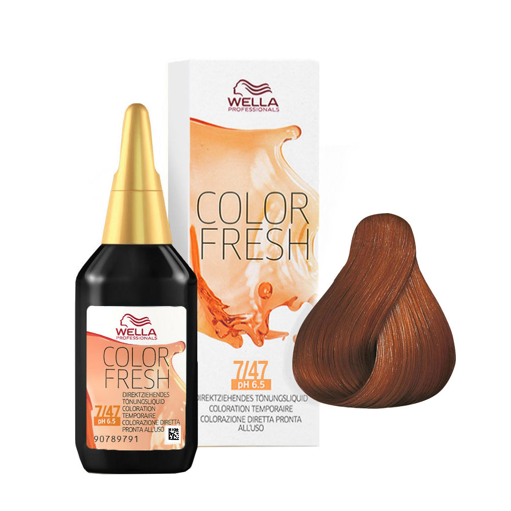 Wella Color Fresh 7/47 Biondo Medio Rame Sabbia 75ml