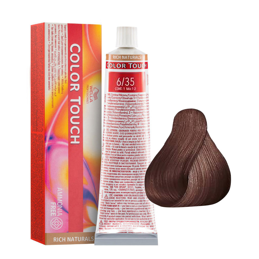 Wella Color Touch Rich Naturals 6/35 Biondo Scuro Dorato Mogano 60ml