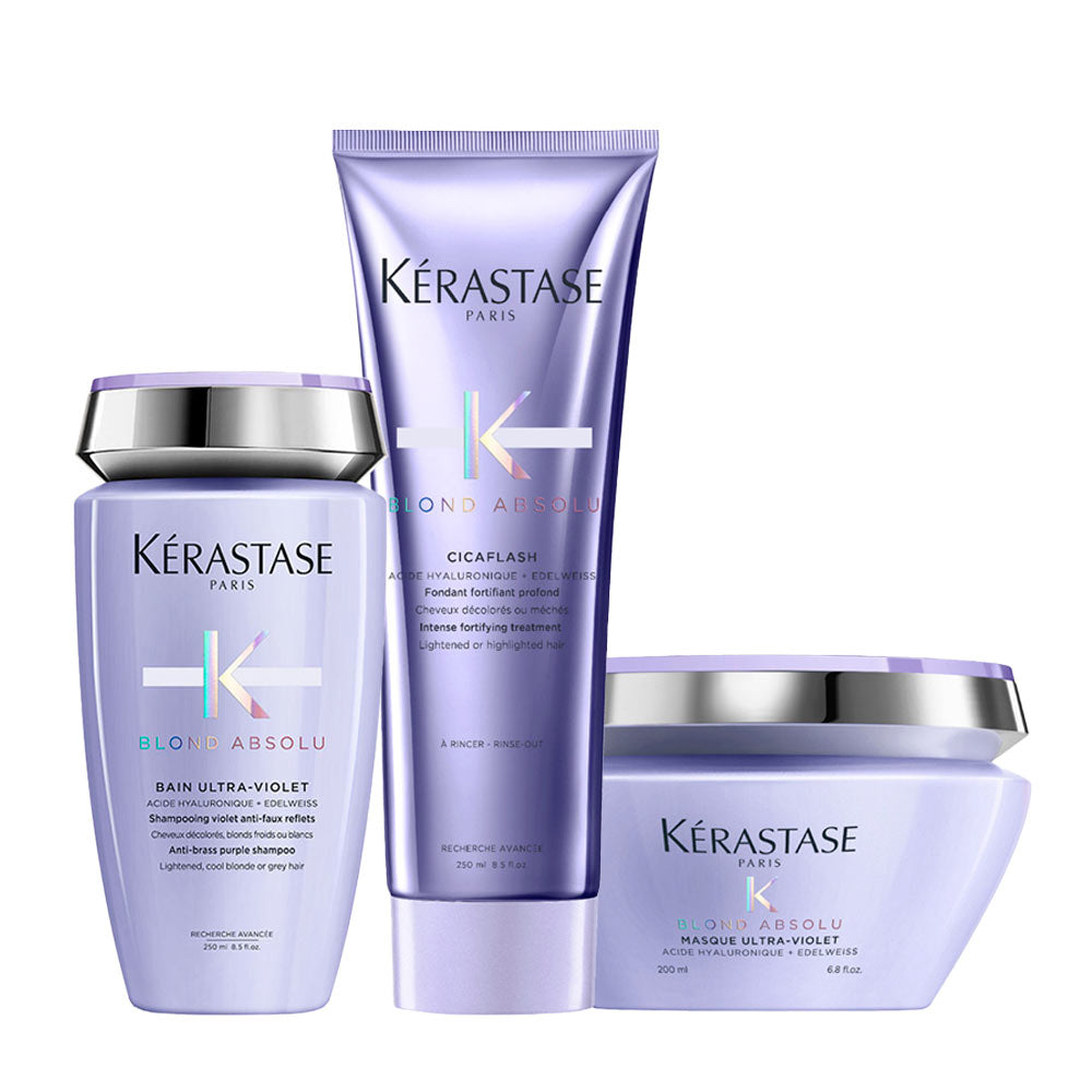 Kerastase Blond Absolu Bain Ultra Violet 250ml Cicaflash 250ml Masque 200ml
