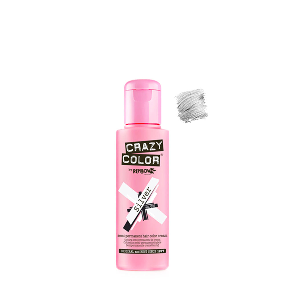 Crazy Color Silver no 027, 100ml - crema colorante argento