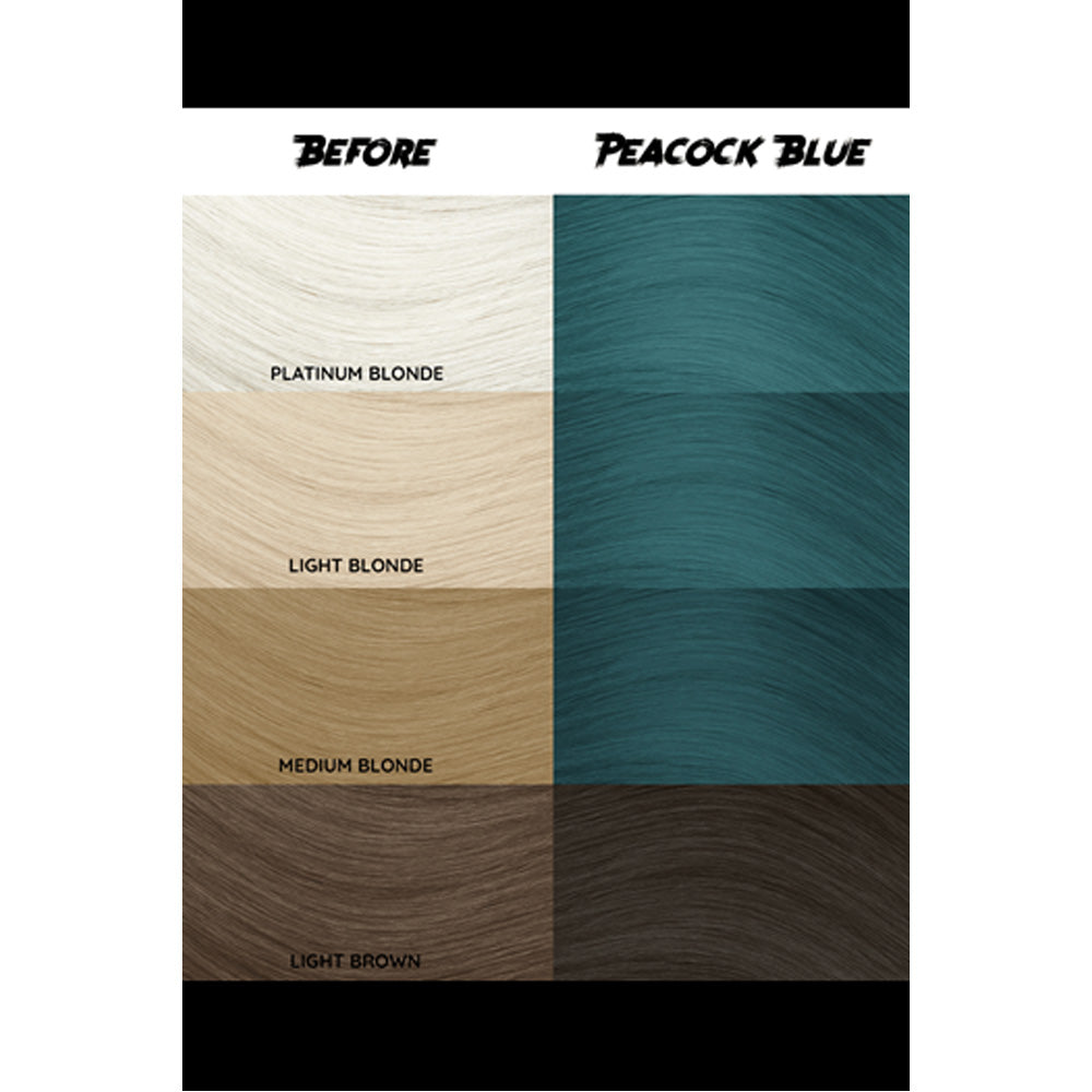 Crazy Color Peacock Blue no 45, 100ml - crema colorante blu pavone