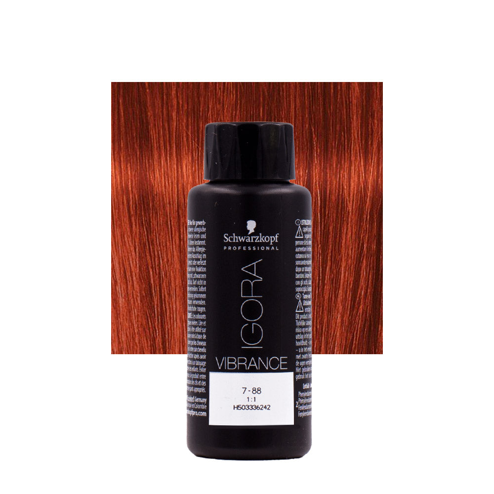Schwarzkopf Igora Vibrance 7-88 Biondo Medio Rosso Extra 60ml - colorazione tono su tono