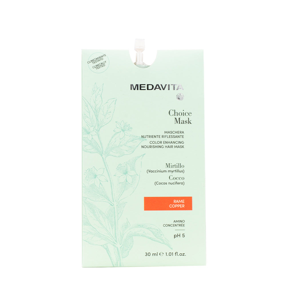 Medavita Lunghezze Choice Mask Copper 30ml  - maschera nutriente riflessante rame