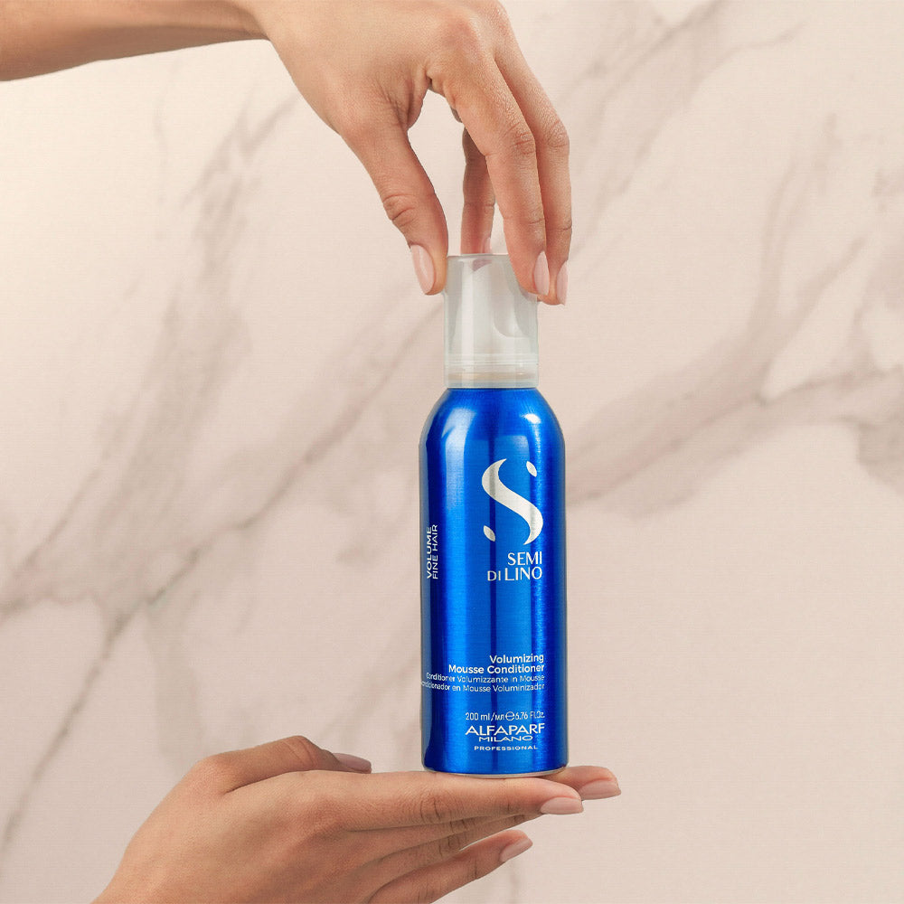 Alfaparf Milano Semi Di Lino Volume Volumizing Mousse Conditioner 200ml - balsamo volumizzante in mousse