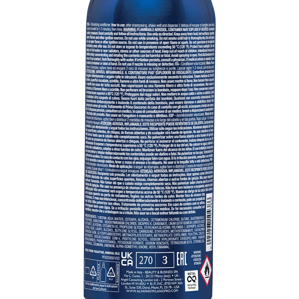 Alfaparf Milano Semi Di Lino Volume Volumizing Mousse Conditioner 200ml - balsamo volumizzante in mousse