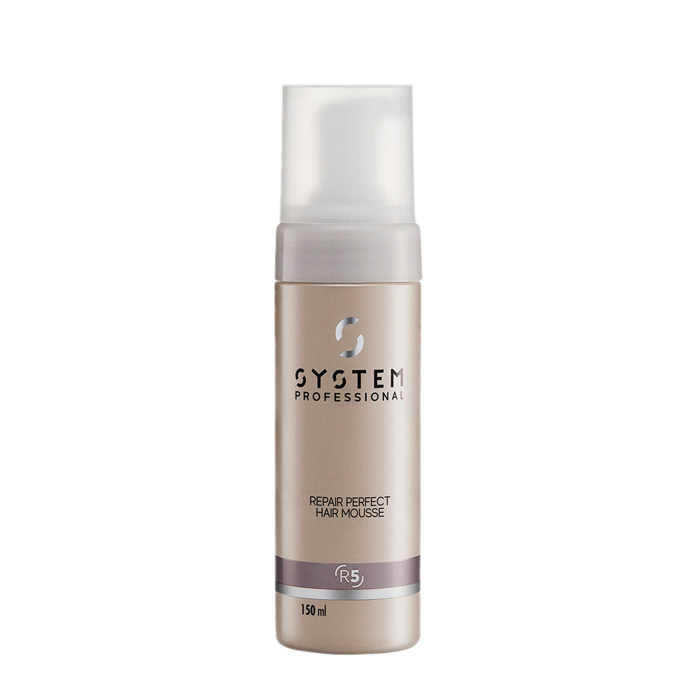 System Professional Repair Perfect Hair Schiuma Rinforzante Capelli Rovinati R5, 150ml
