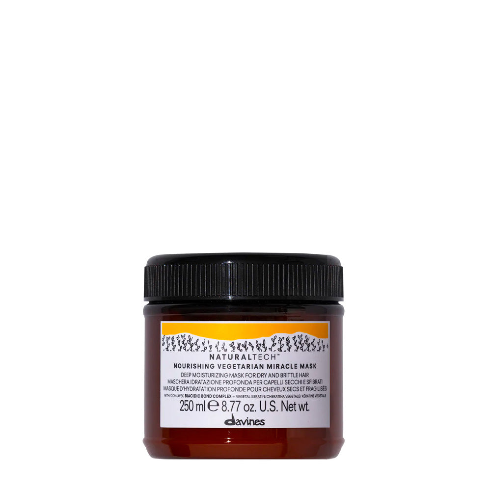 Davines Naturaltech Nourishing Vegetarian Miracle Mask 250ml - maschera extra idratante per capelli secchi e sfibrati