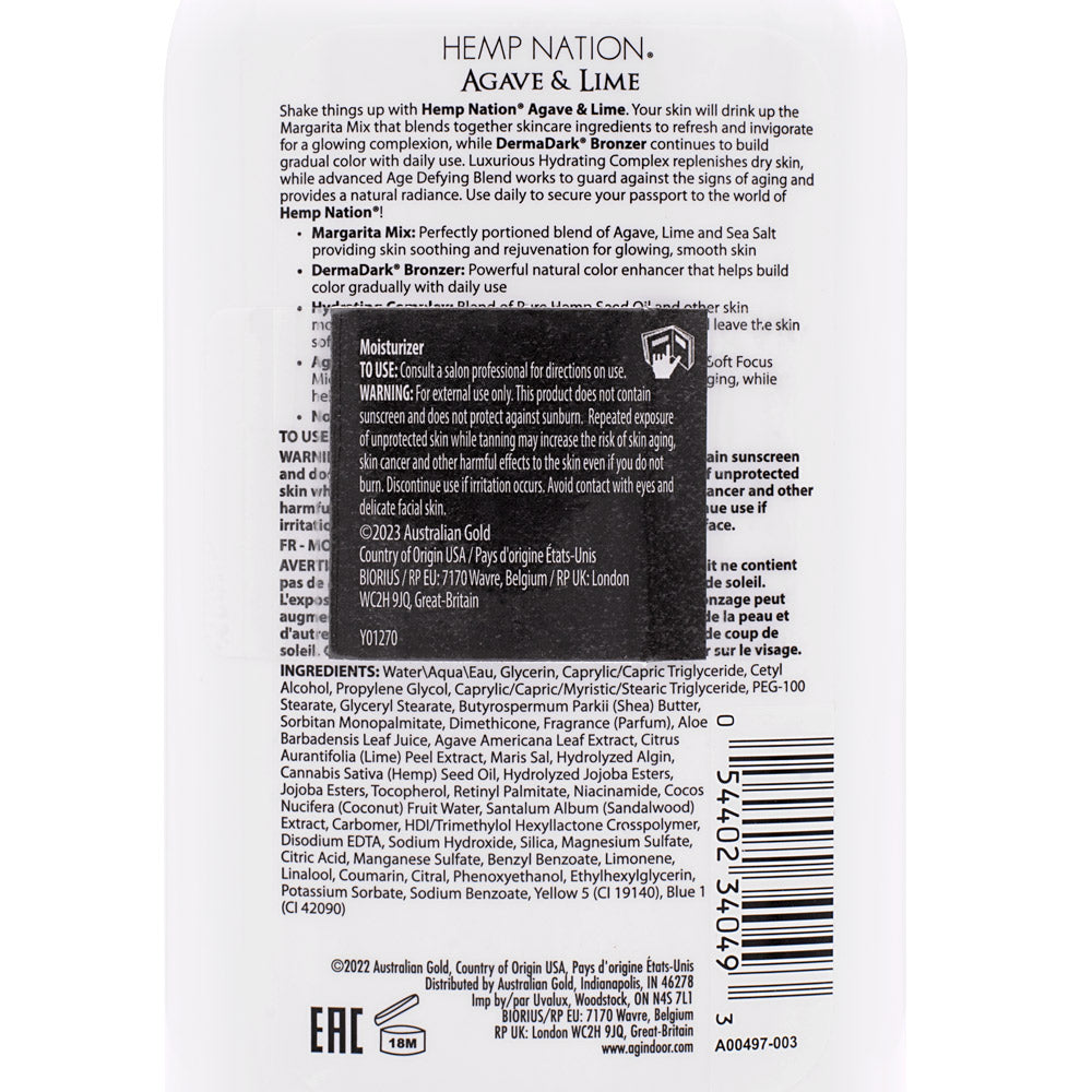 Australian Gold Hemp Nation Agave & Lime 535ml - crema doposole idratante