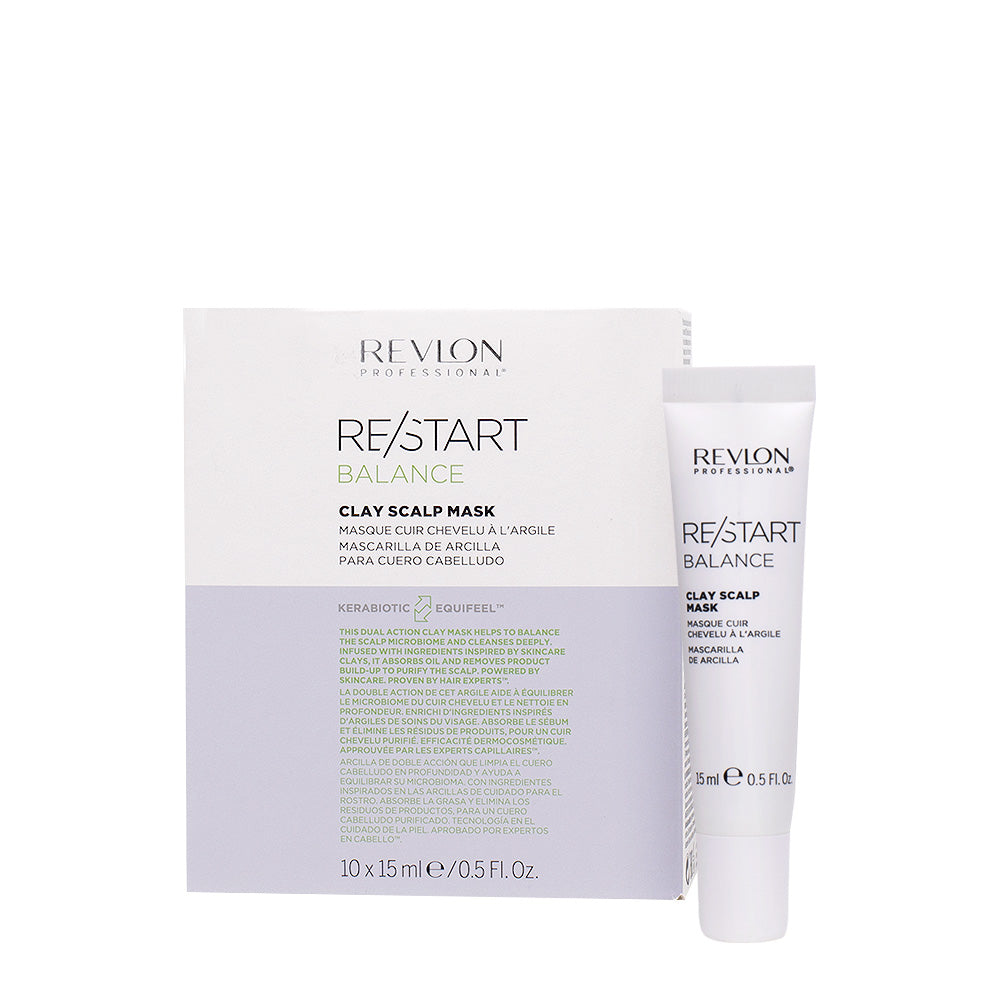 Revlon Restart Balance Clay Scalp Mask 10x15ml -  maschera purificante per cute all'argilla