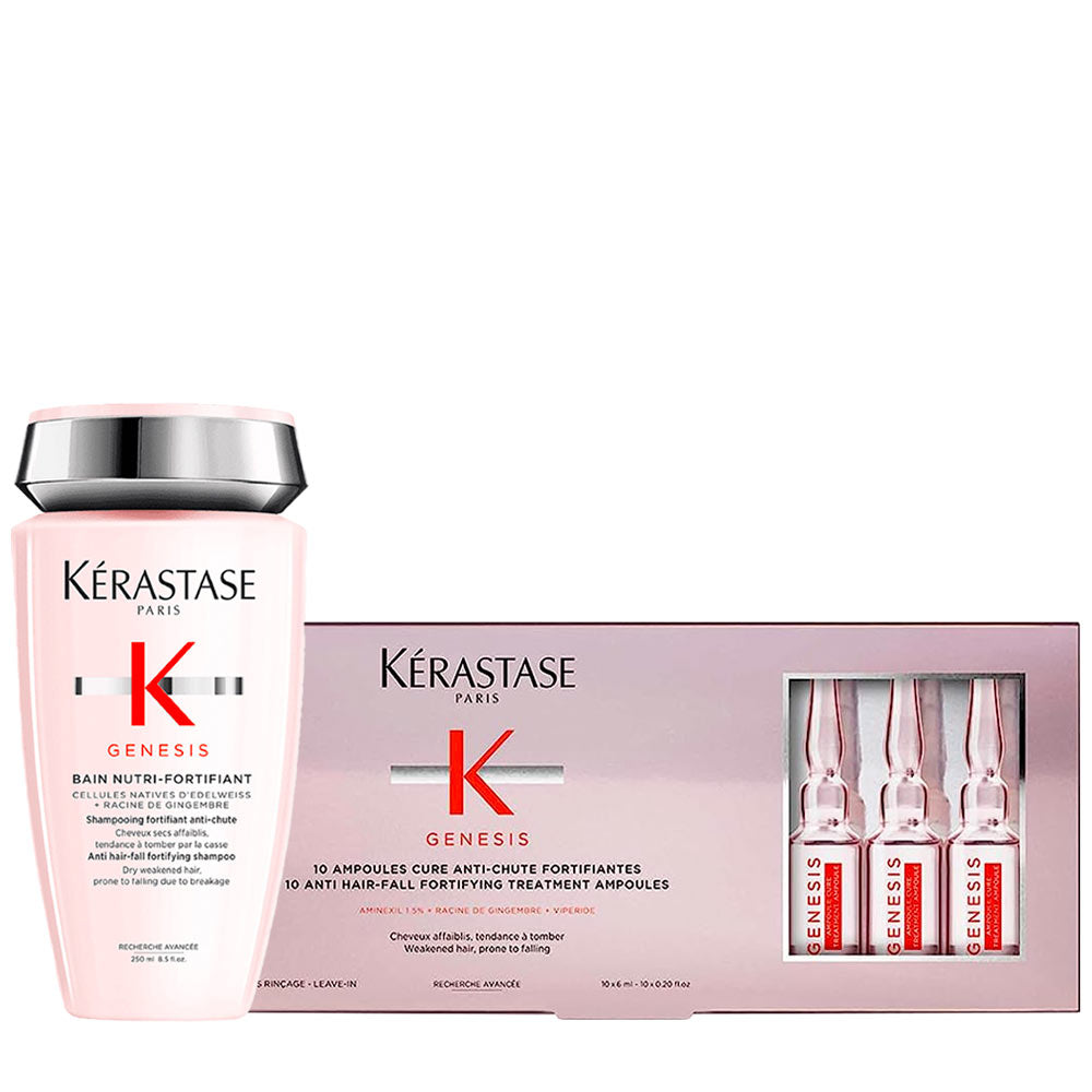 Kerastase Genesis Kit per capelli deboli e secchi Shampoo 250ml Fiale 10x6ml