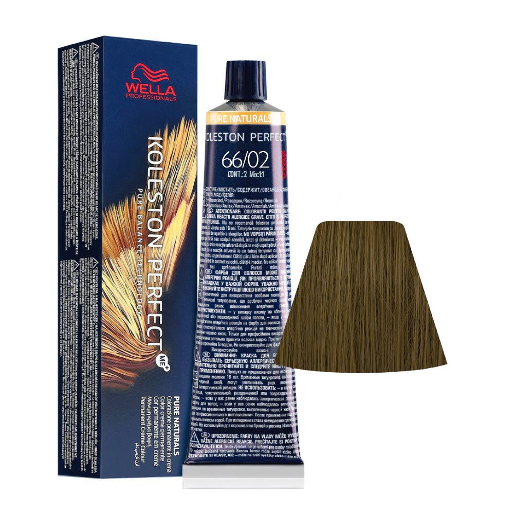 Wella Koleston Perfect Me+ Pure Naturals 66/02 Biondo Scuro Intenso Naturale Matte 60ml   - colorazione permanente