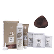 21 Ventuno Kit Colorazione professionale 5.5 Castano Chiaro Mogano - tinta fai da te pronta all'uso