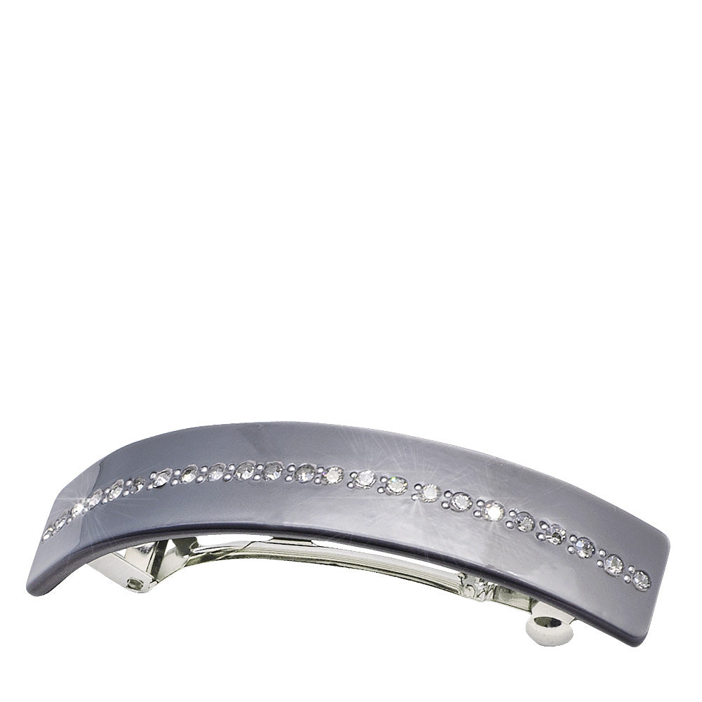 VIAHERMADA Fermacapelli Matic Elegante con Strass Grigio