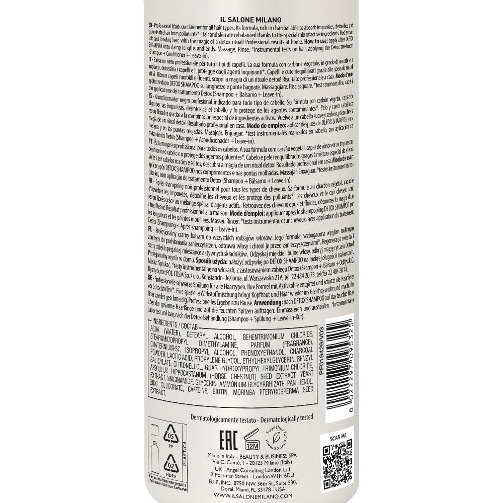 Alfaparf Milano Il Salone Detox Conditioner 500ml - balsamo purificante per tutti i tipi di capelli