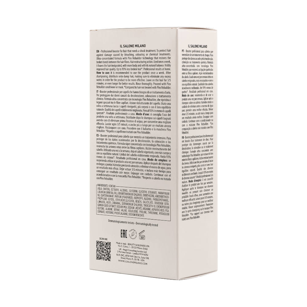 Alfaparf Milano Il Salone Plex Rebuilder Booster 4x15ml - siero ristrutturante per capelli rovinati
