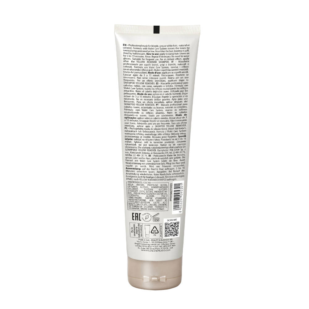 Alfaparf Milano Il Salone Yellow Remover Mask 150ml - maschera antigiallo