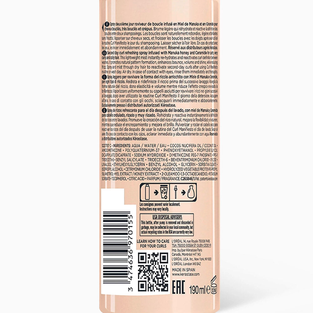 Kerastase Curl Manifesto Refresh Absolu 190ml - spray definizione ricci