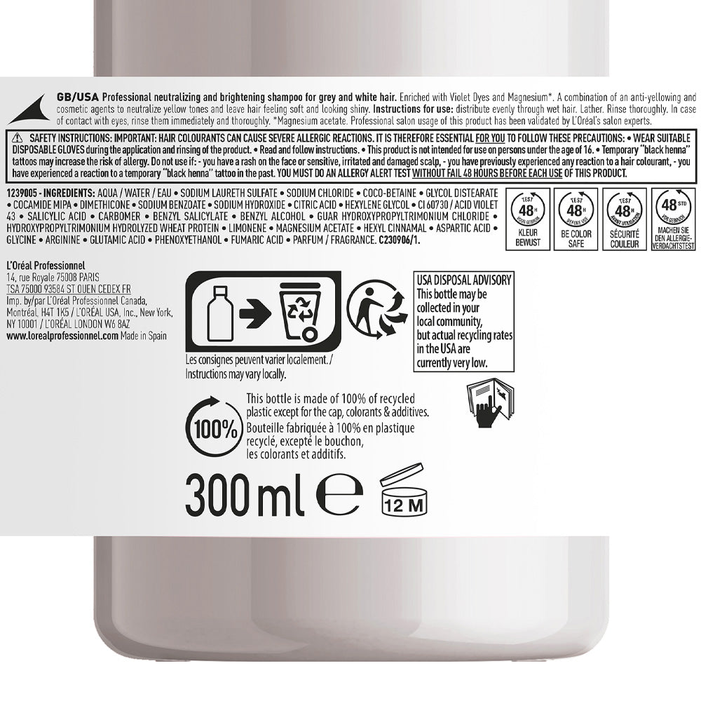 L'Oréal Professionnel Paris Serie Expert Silver Shampoo 300ml