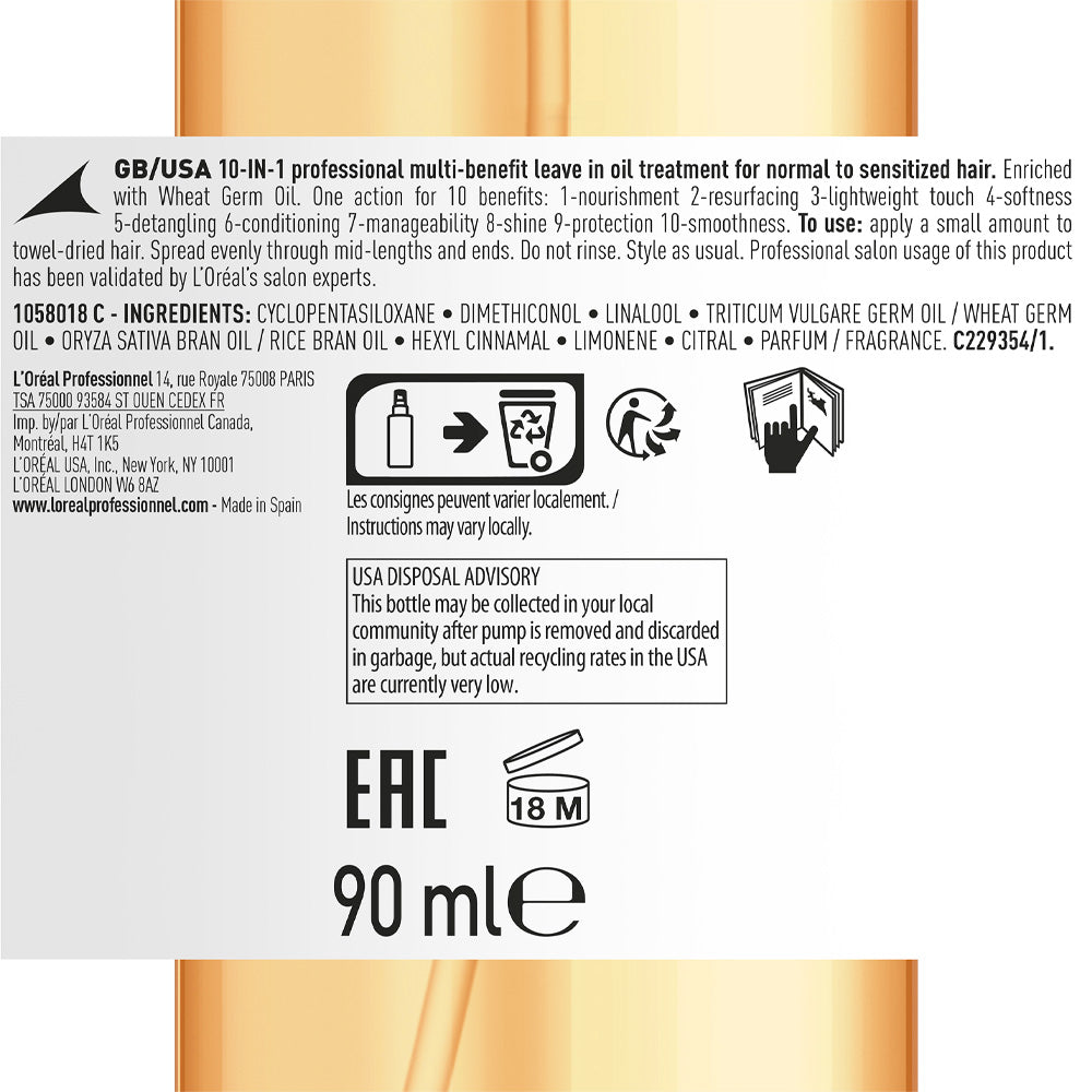 L'Oréal Professionnel Paris Serie Expert Absolut Repair Oil 10in1 90ml