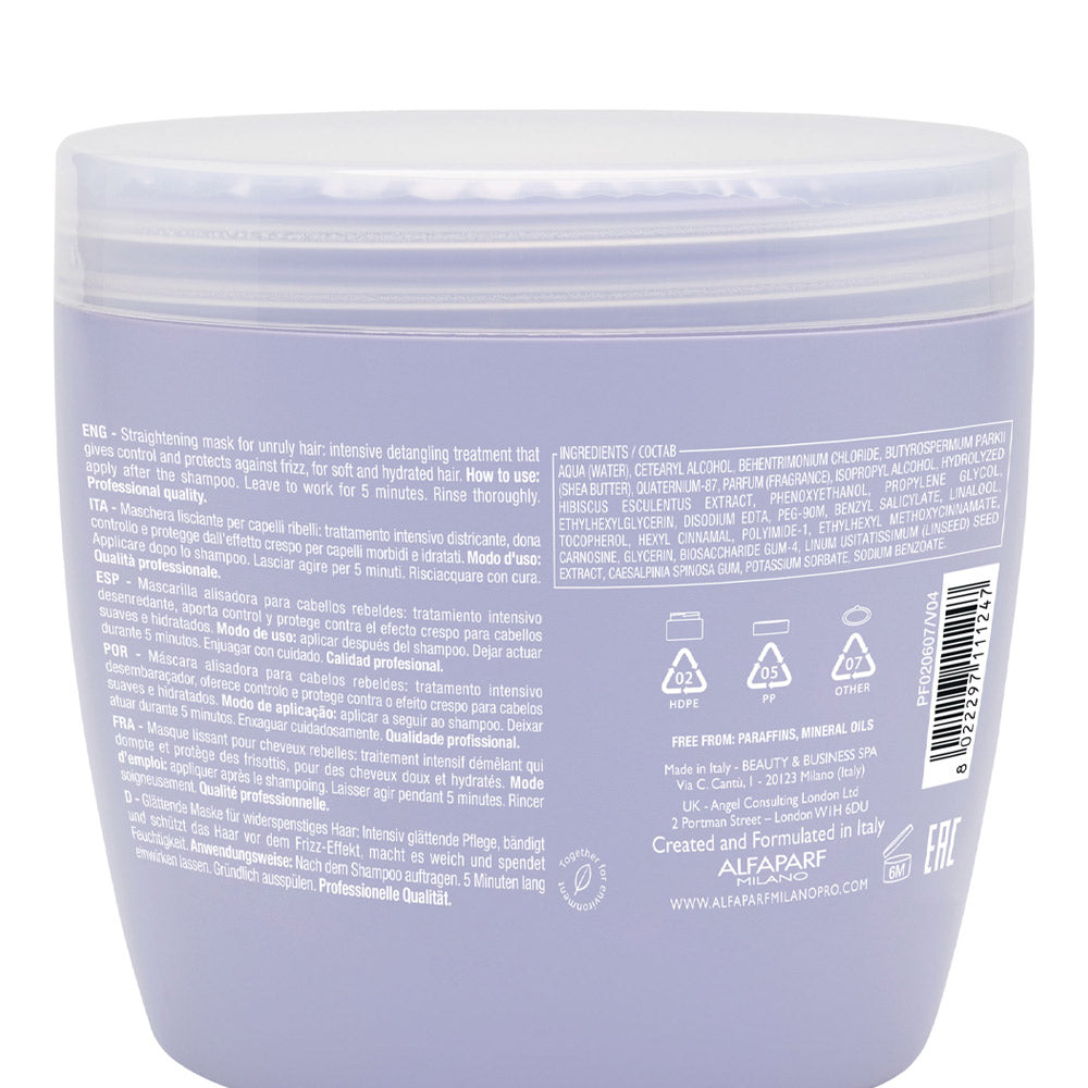 Alfaparf Milano Semi di Lino Smooth Smoothing Mask 500ml - maschera lisciante