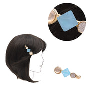VIAHERMADA Clip a Molletta con Pietra Celeste Chiaro 6cm