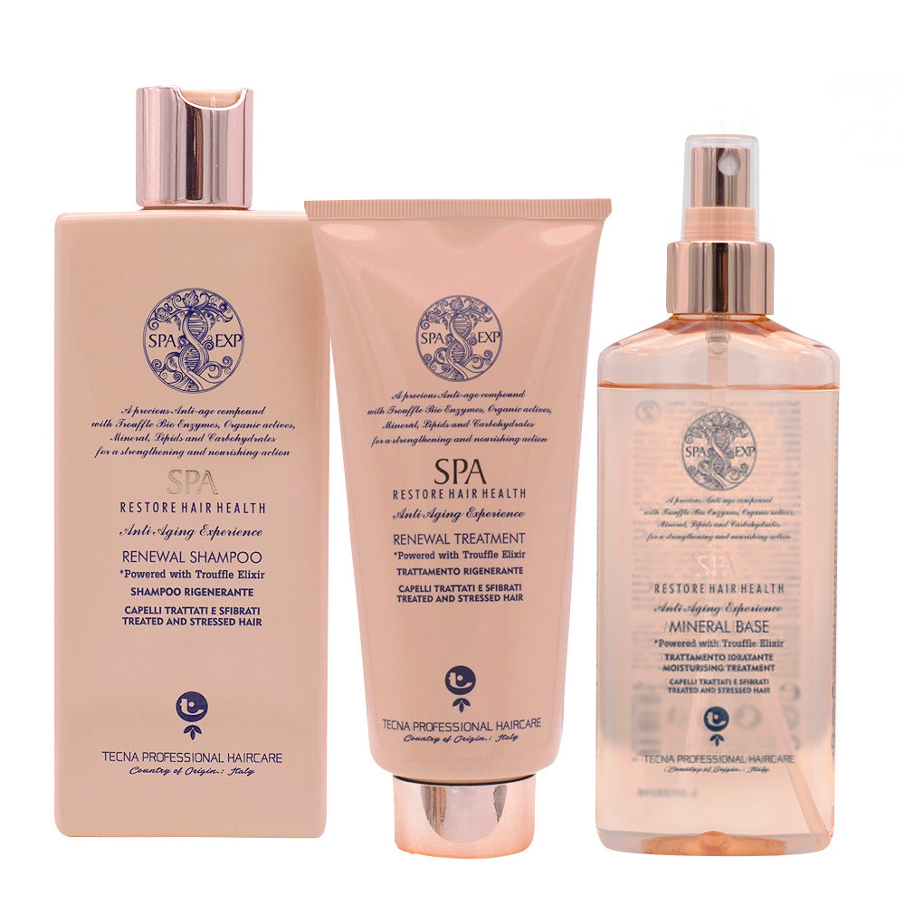 Tecna SPA Trio Set Shampoo 250ml Treatment 200ml Mineral base 200ml