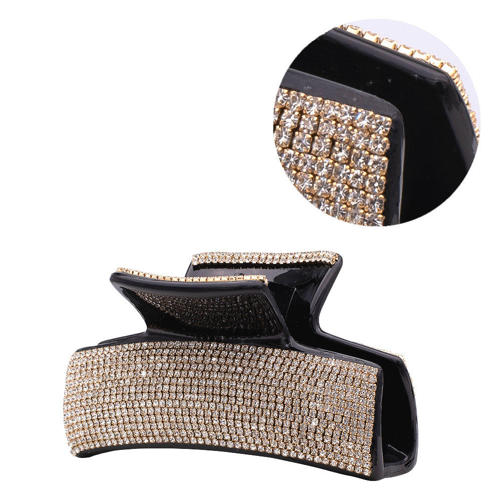 VIAHERMADA Pinza per Capelli Elegante con Strass Bianchi