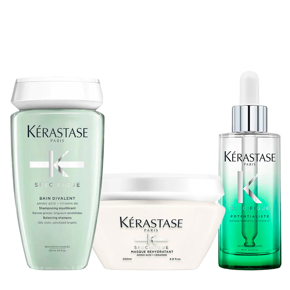 Kérastase Spécifique Bain Divalent 250ml Masque Rehydratant 200ml Sérum 90ml