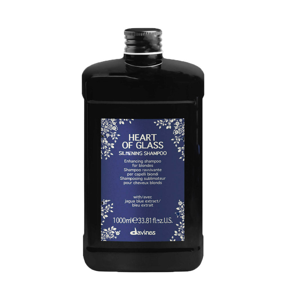 Davines Heart of Glass Silkening Shampoo 1000ml - shampoo ravvivante per capelli biondi