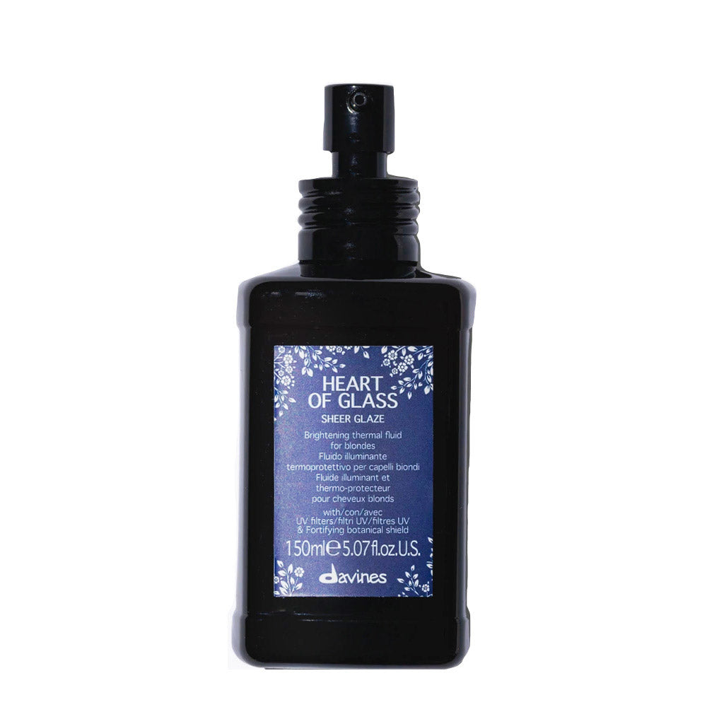 Davines Heart Of Glass Sheer Glaze 150ml - fluido illuminante termoprotettore per capelli biondi