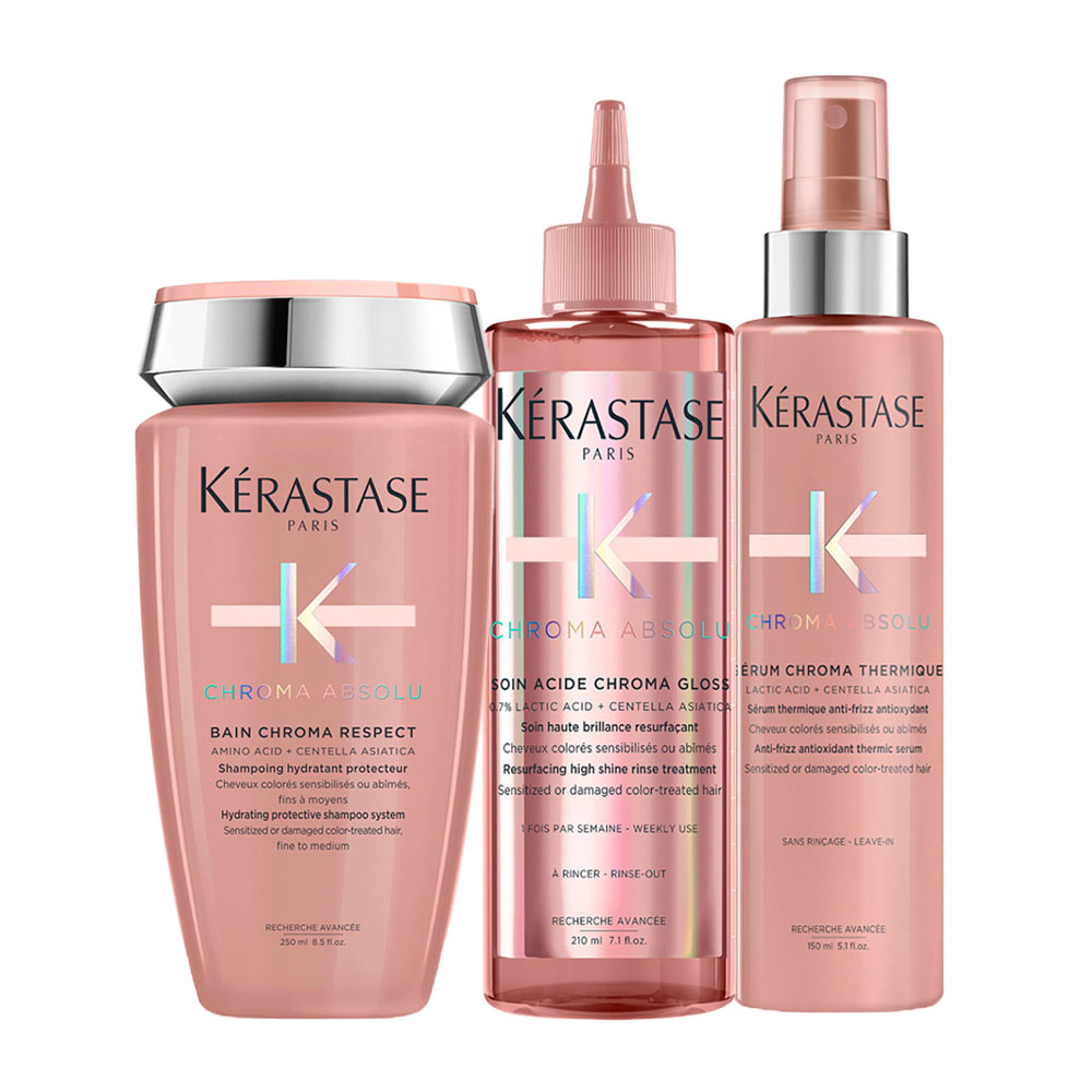 Kerastase Chroma Absolu Shampoo 250ml Fluide 250ml Serum Thermique 150ml