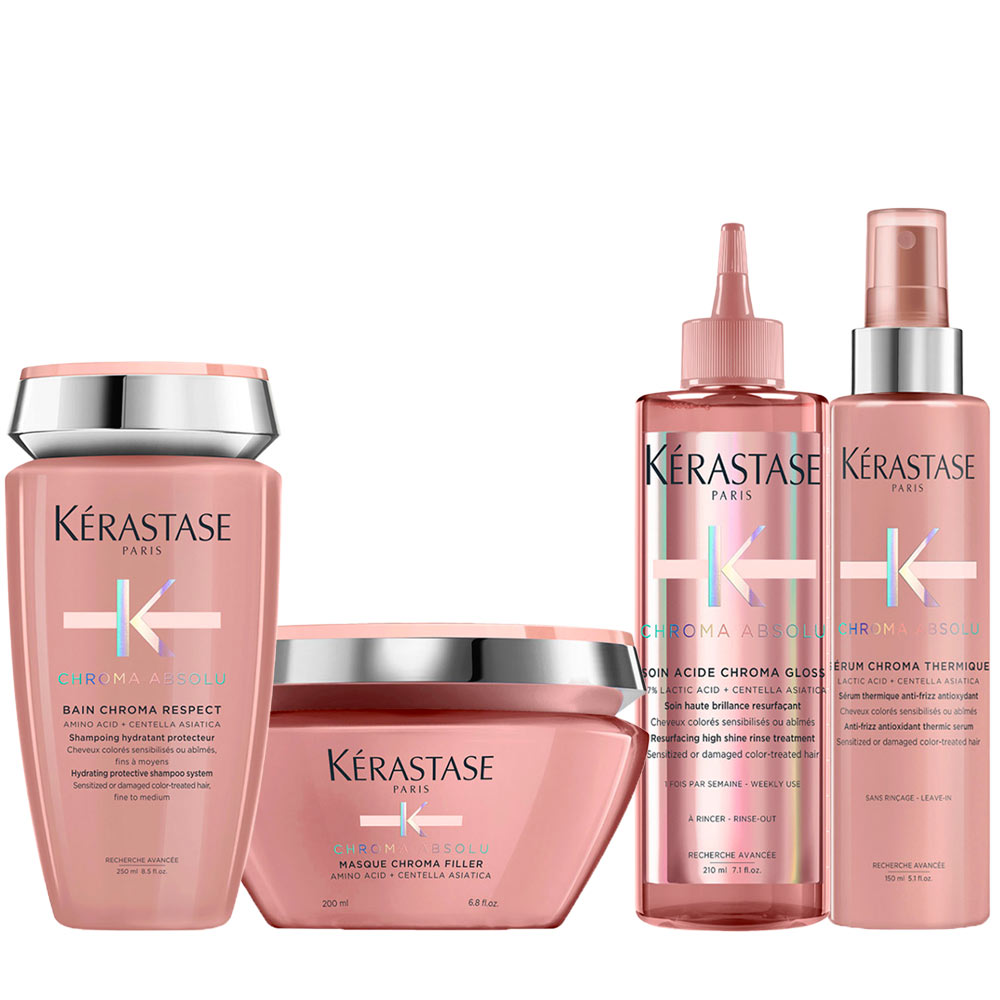 Kerastase Chroma Absolu Bain Riche Chroma250ml Fluide250ml Mask 200ml Serum150ml
