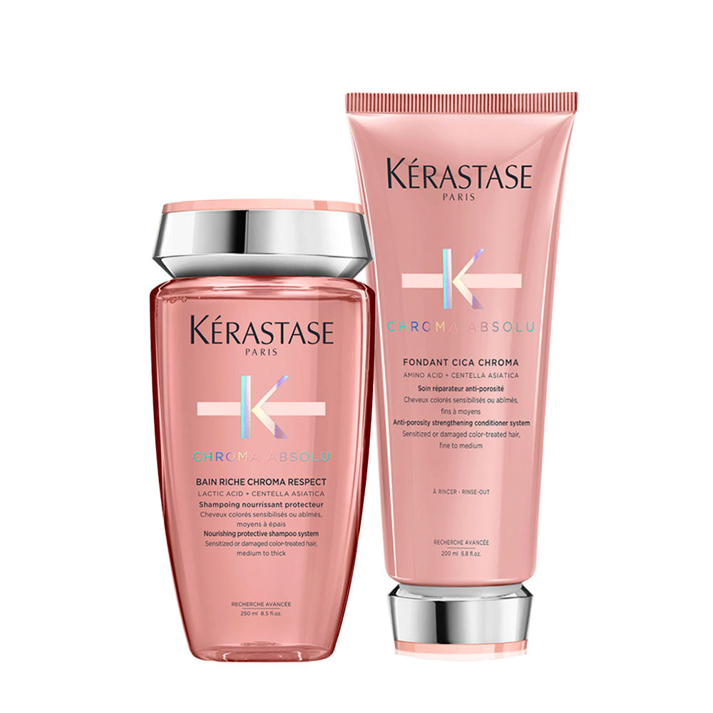 Kerastase Chroma Absolu Bain Riche Chroma Shampoo250ml Fondant Cica Chroma200ml