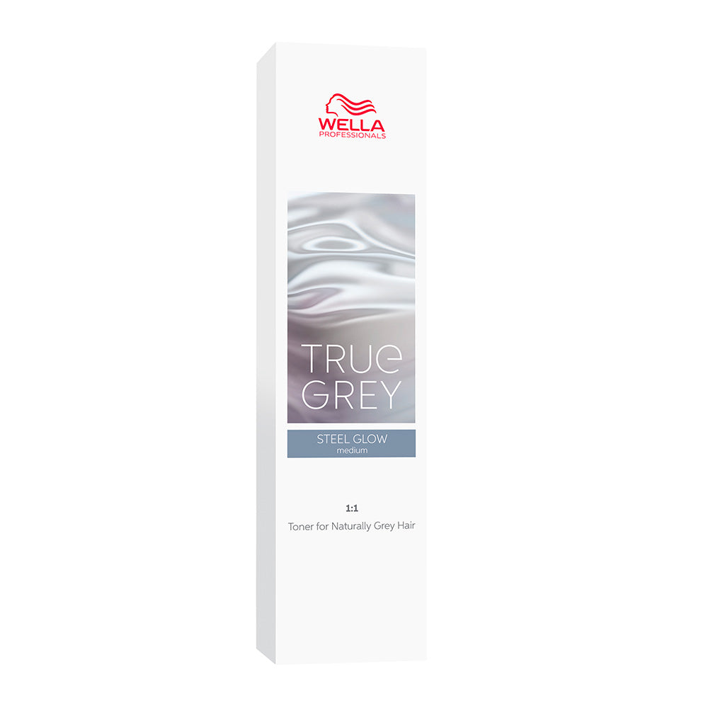 Wella True Grey Steel Glow Medium 60ml - tonalizzante per capelli grigio-acciaio