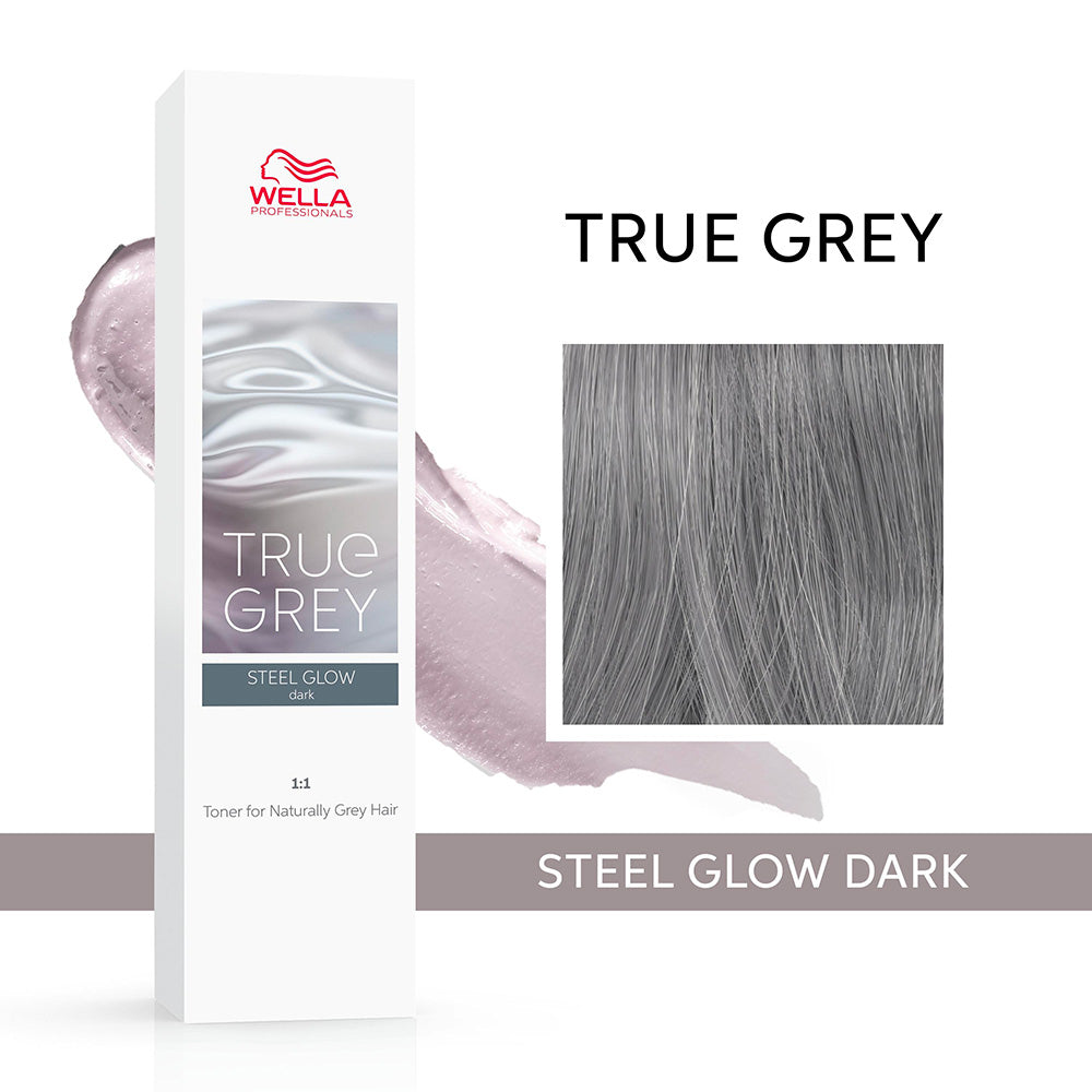 Wella True Grey Steel Glow Dark 60ml - tonalizzante per capelli grigio-acciaio