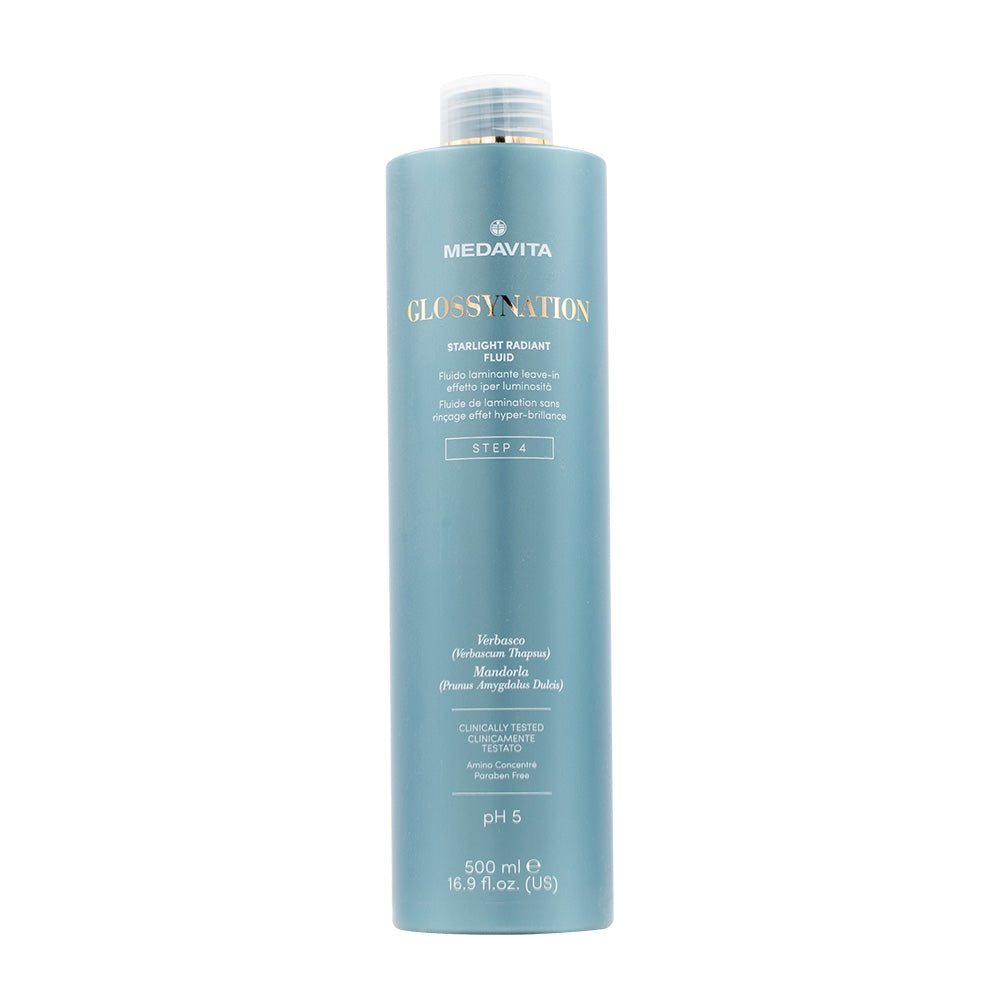 Medavita Lunghezze Glossynation Starlight Radiant Fluid 500ml - fluido laminante leave-in effetto iper luminosità