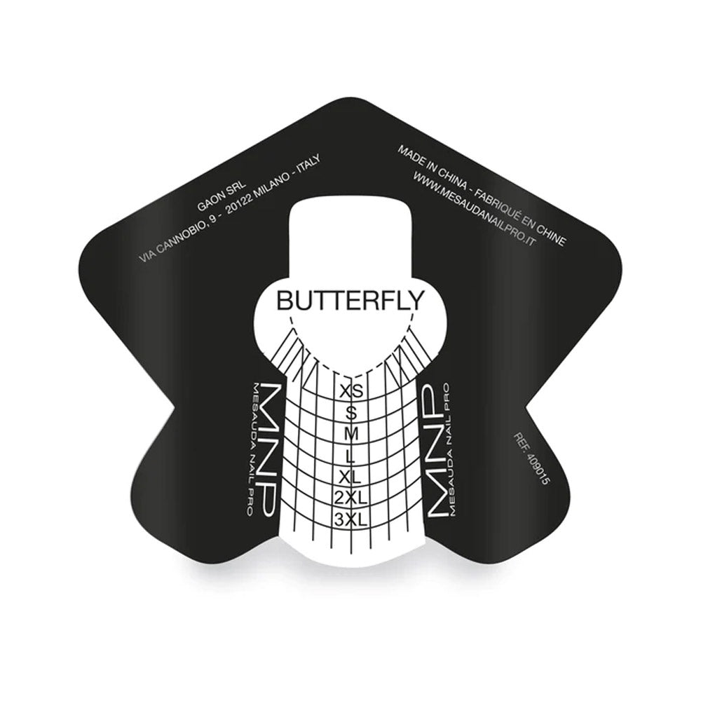 Mesauda MNP Butterfly Nail Forms  250 pz - cartine da ricostruzione in alluminio