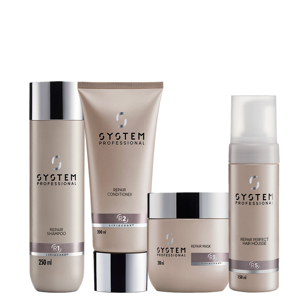 System Professional Repair Shampoo 250ml Conditioner 200ml Mask200ml Mousse150ml