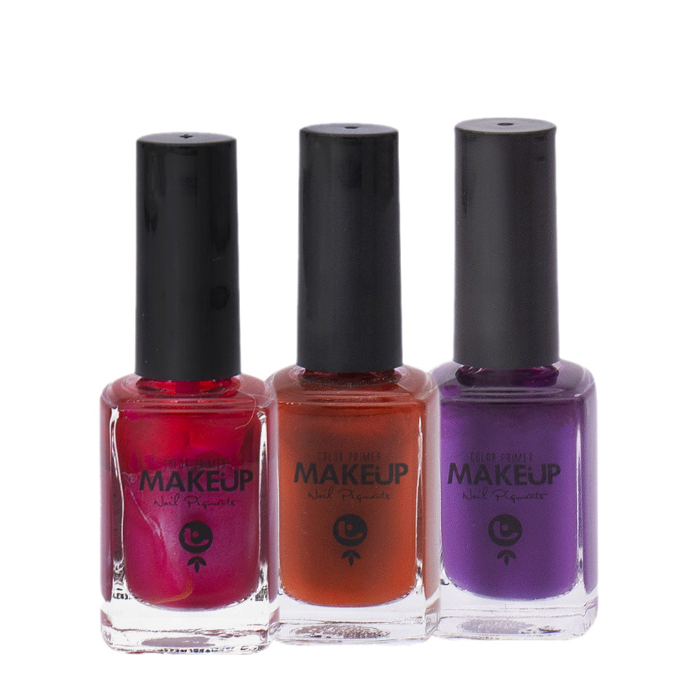 Tecna Smalti per Unghie 1PR Porpora12ml + 1OR Rame Naturale12ml + 2PR Fucsia12ml
