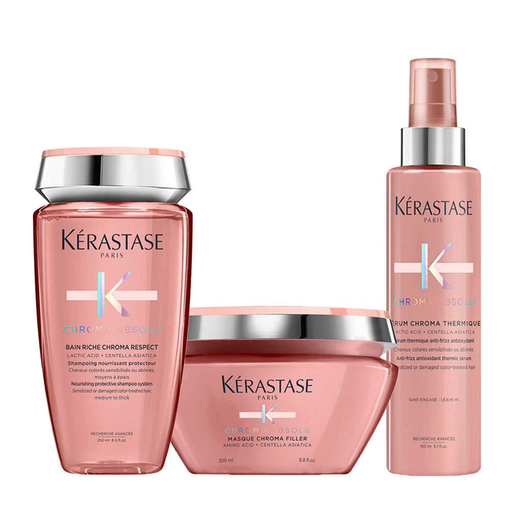 Kerastase Chroma Absolu Bain Riche Chroma 250ml Masque 200ml Serum 150ml