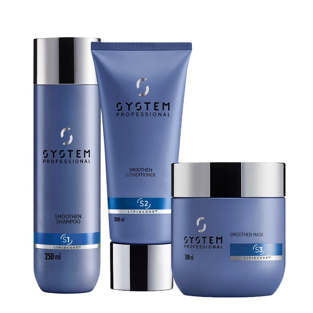 System Professional Smoothen Shampoo 250ml Conditioner 200ml Mask 200ml