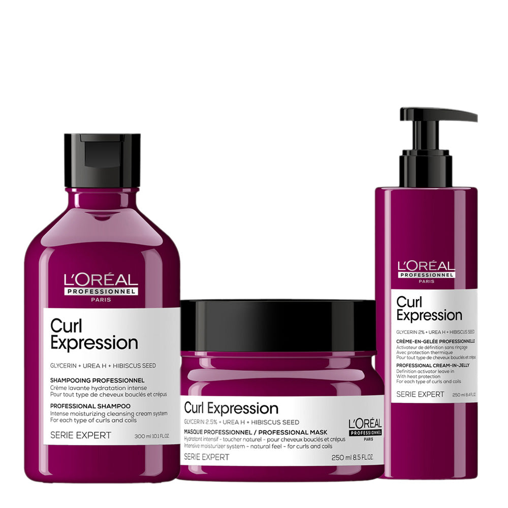 L'Oréal Professionnel Curl Expression Shampoo300ml Masque250ml Active Jell 250ml