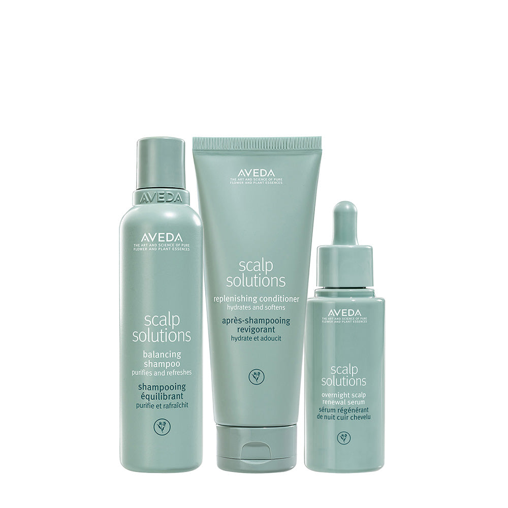 Aveda Scalp Solutions Shampoo 200ml Conditioner 200ml Overnight Serum 50ml