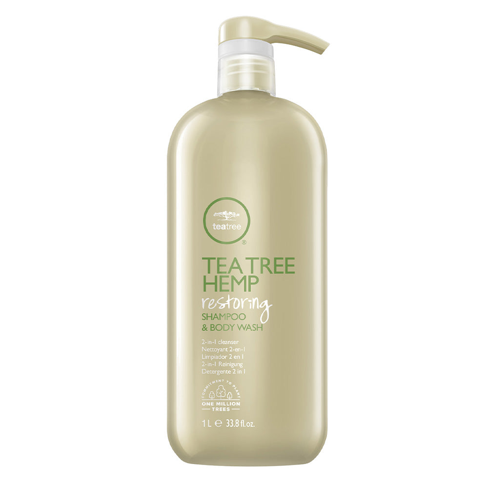 Tea Tree Hemp Restoring Shampoo & Body Wash 1000ml - detergente 2 in 1