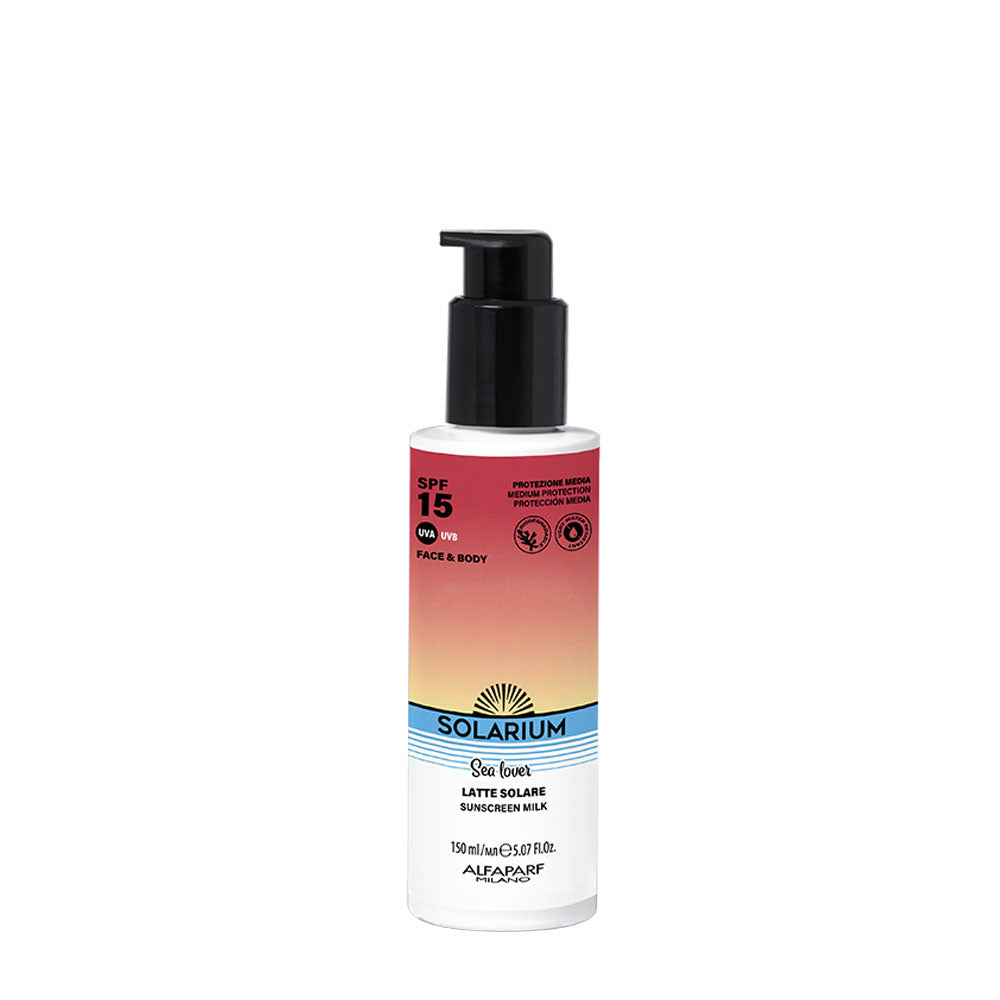 Solarium Sea Lover Latte Solare Spf15 150ml - viso e corpo