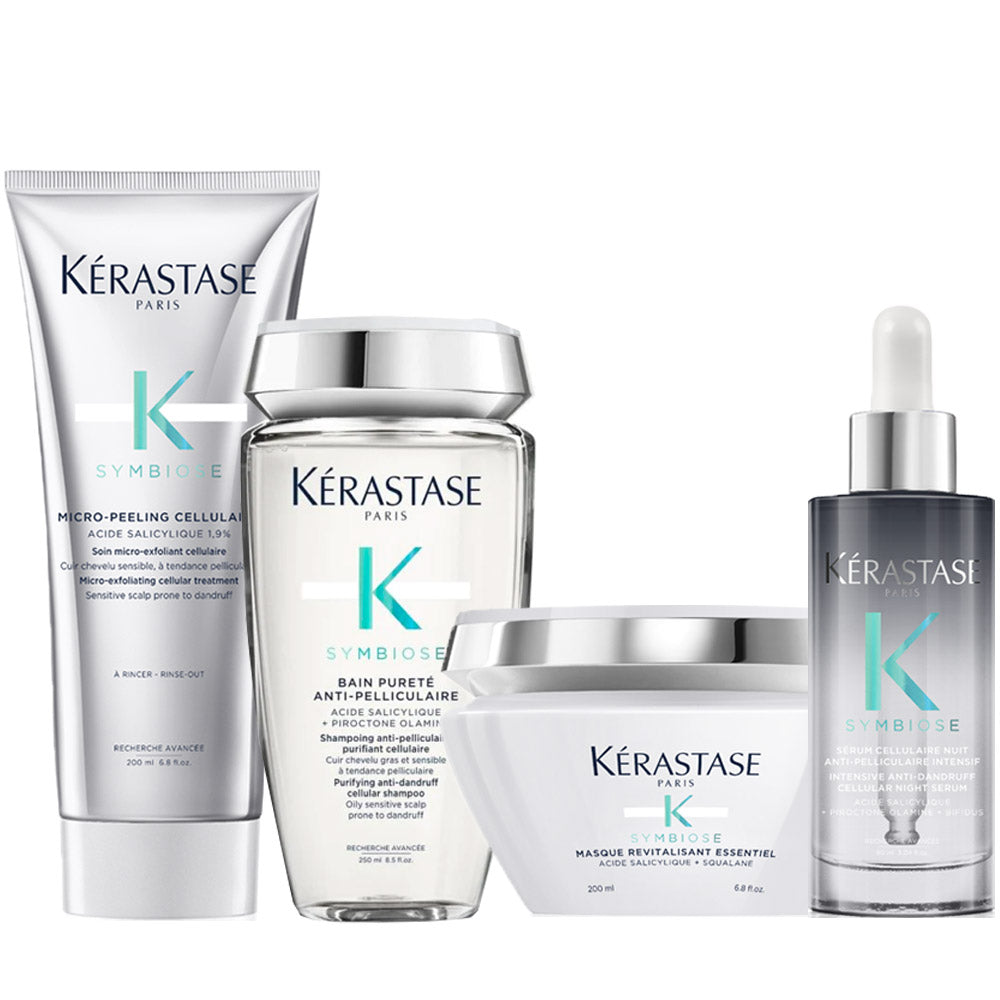 Kerastase Symbiose Micro-Peeling 200ml Bain Pureté 250ml Masque 200ml Serum 90ml