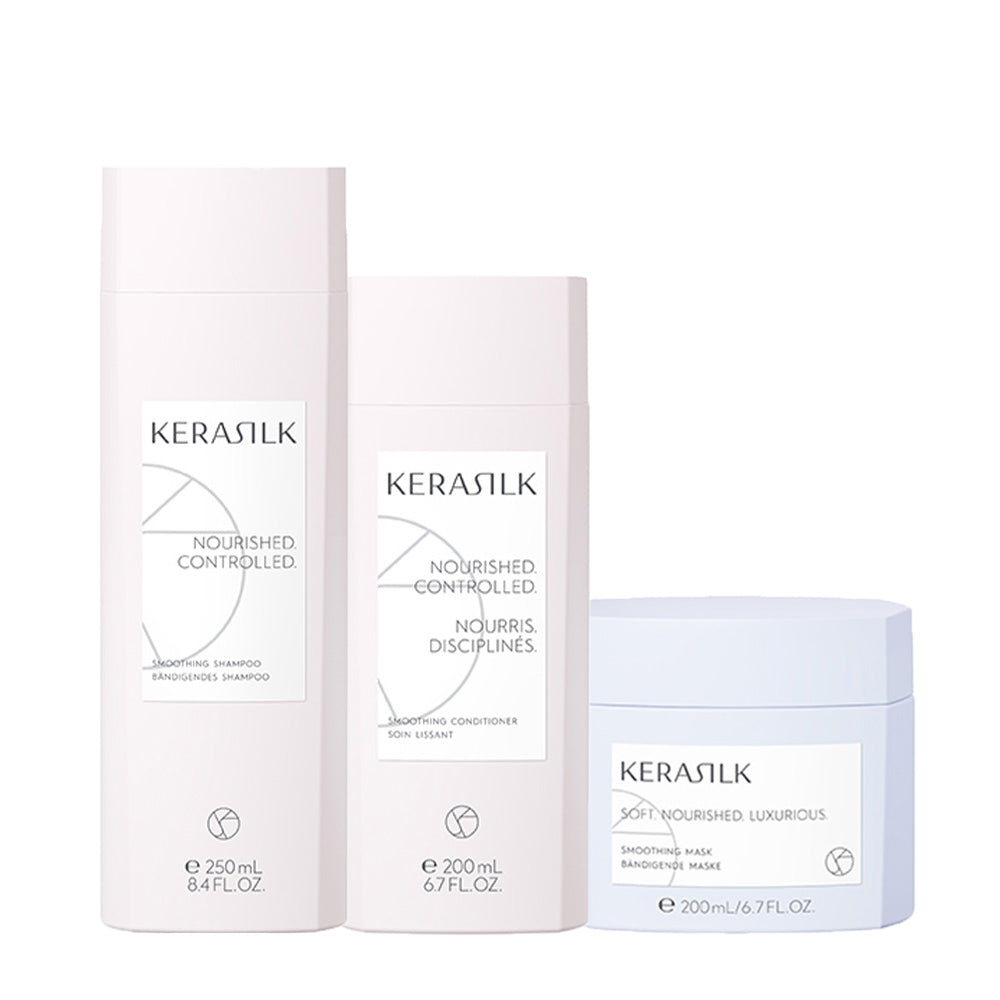 Kerasilk Essentials Smoothing Shampoo250ml Conditioner200ml Smoothing Mask 200ml