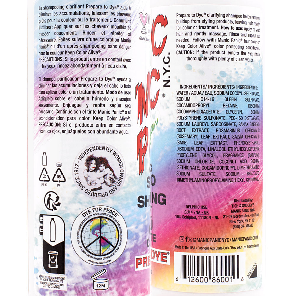 Manic Panic Prepare To Dye Clarifying Shampoo 236ml - shampoo purificante