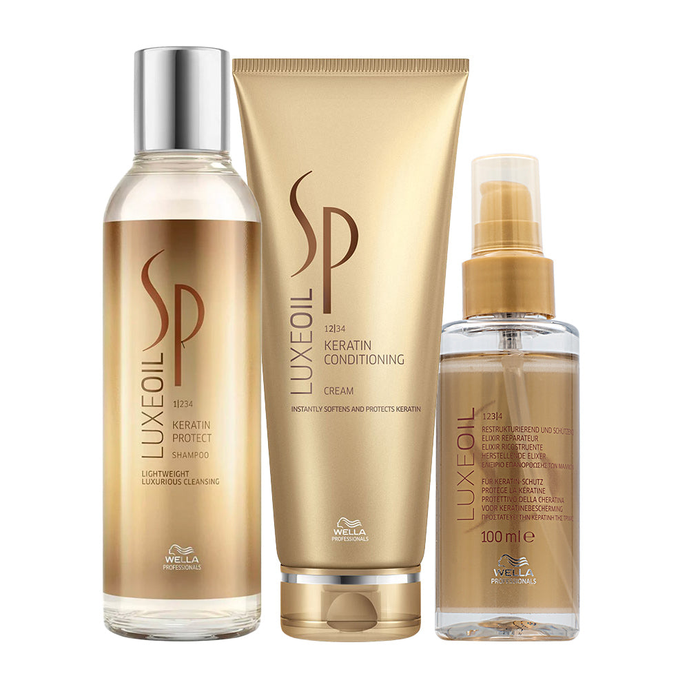 Wella SP Luxe Oil Keratine Protect Shampoo 200ml Conditioning Cream 200ml Elixir