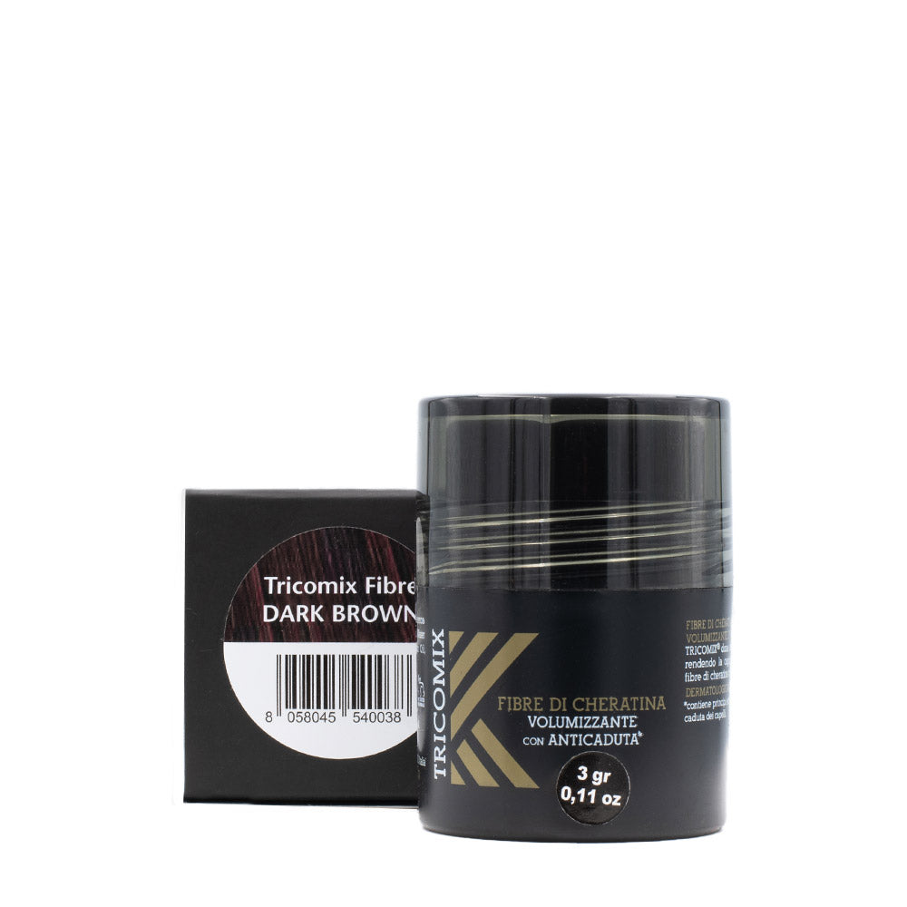 Tricomix Fibre Di Cheratina Dark Brown 3gr - fibre di cheratina volumizzanti